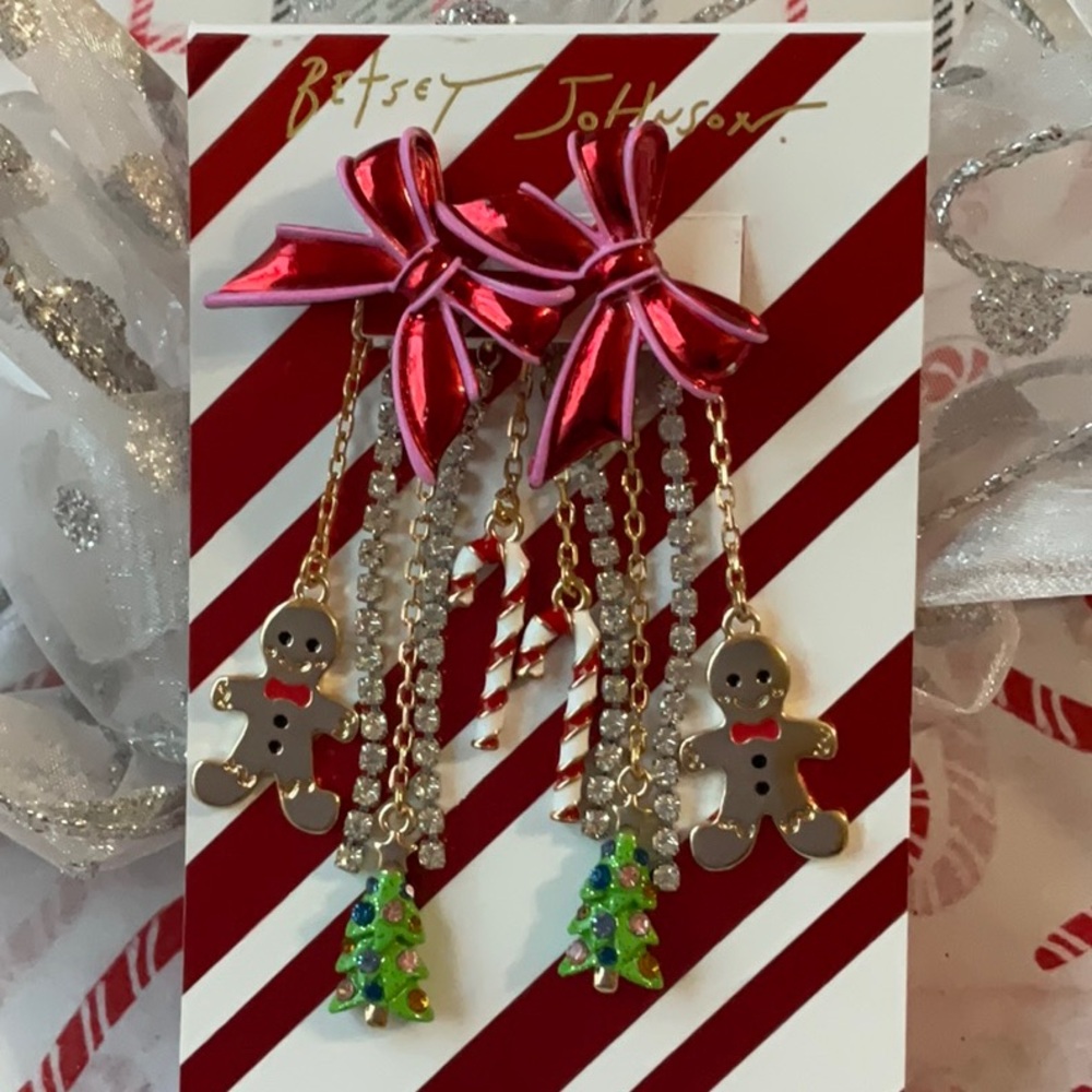 🎀🎄🎀 BETSEY JOHNSON CHRISTMAS EARRINGS 🎀🎄🎀 NWT 🎀🎄🎀